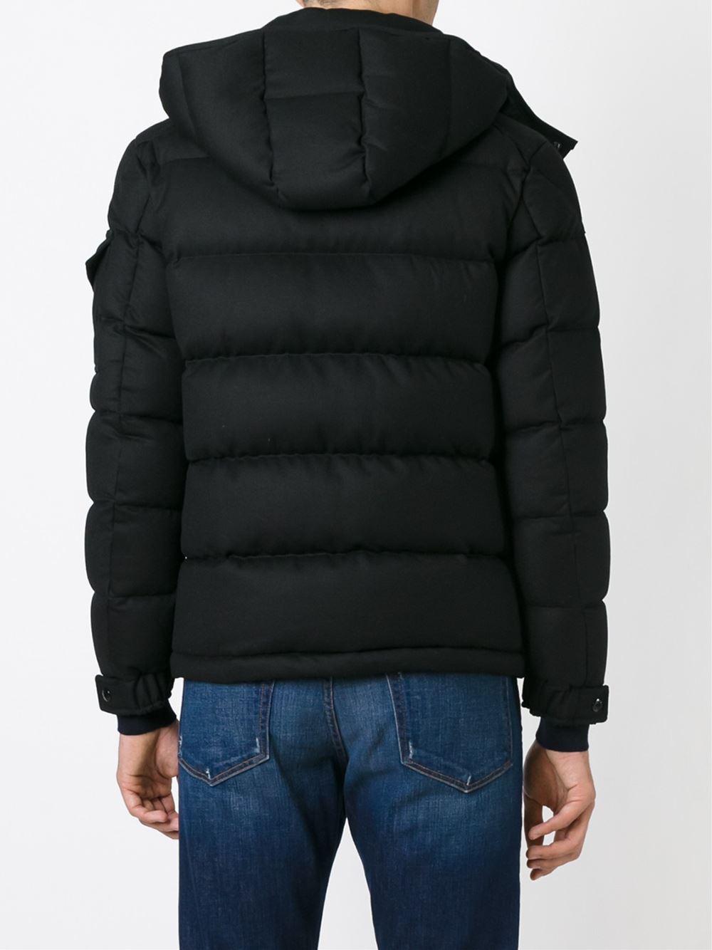 Moncler Wool 'montgenevre' Padded Jacket in Black for Men | Lyst