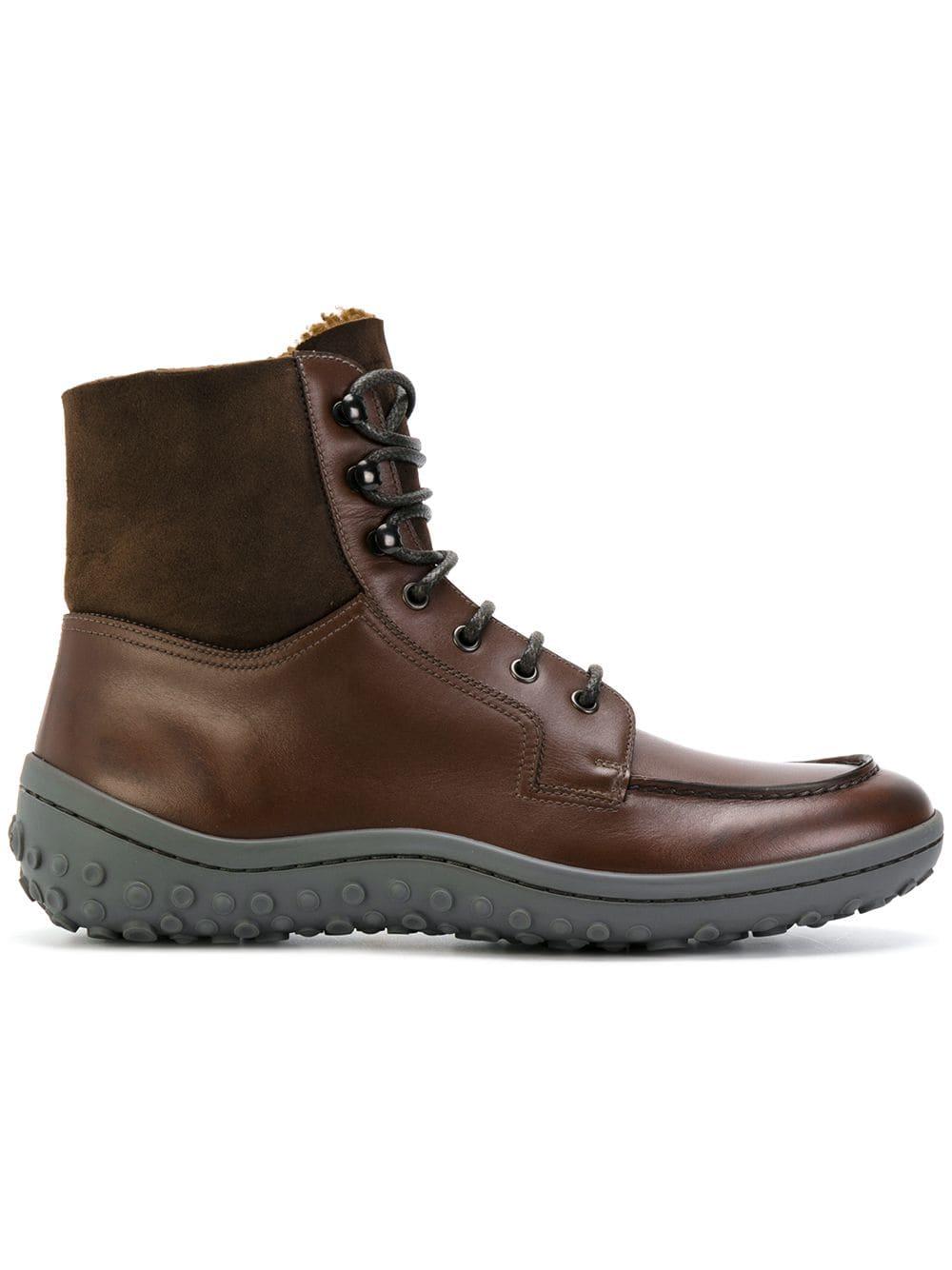 Car Shoe Leather Shearling Boots in Brown for Men - Lyst