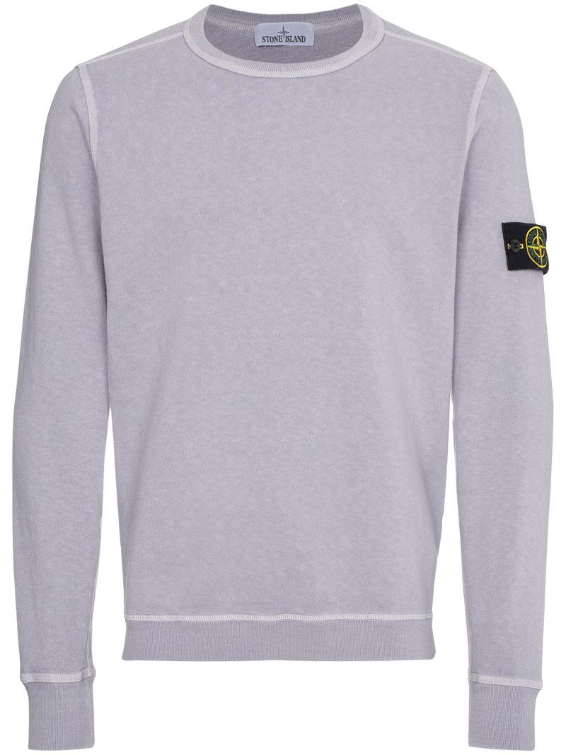 purple stone island sweatshirt