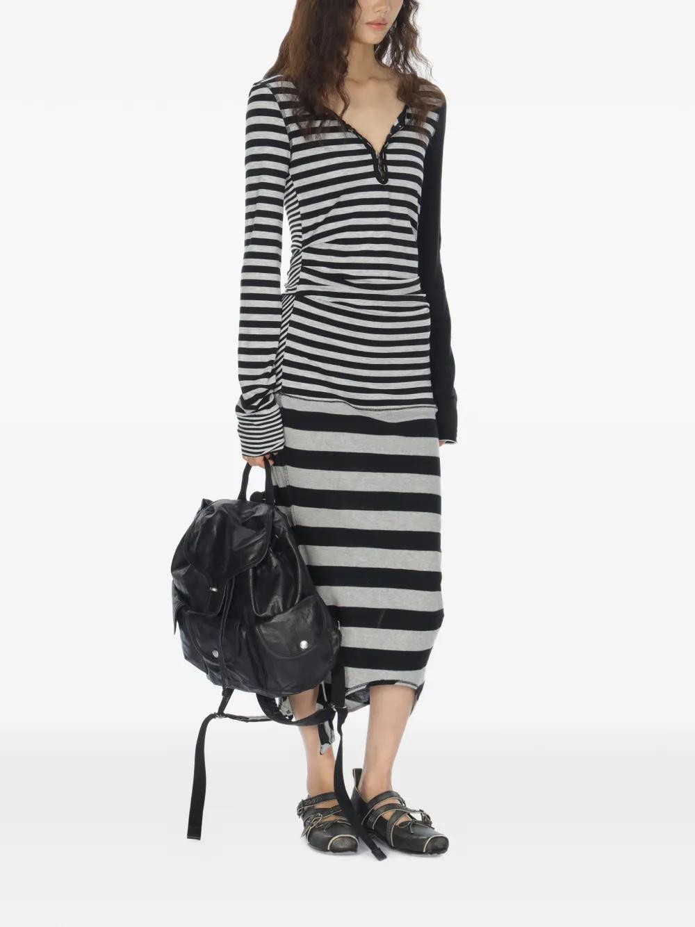 OPEN YY Striped Convertible Hook Top in Black | Lyst