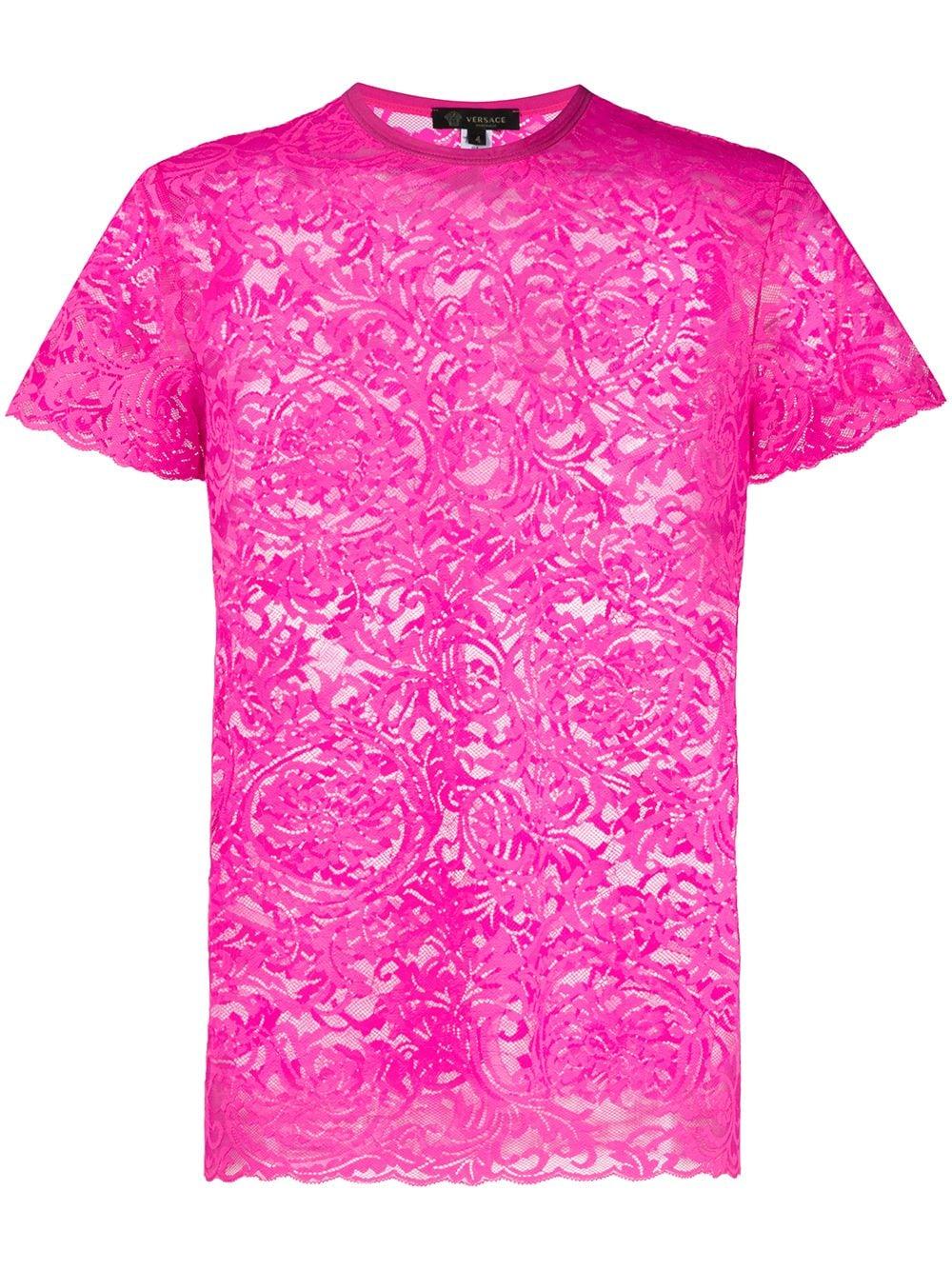 Versace Lace Night Tshirt in Pink for Men Lyst