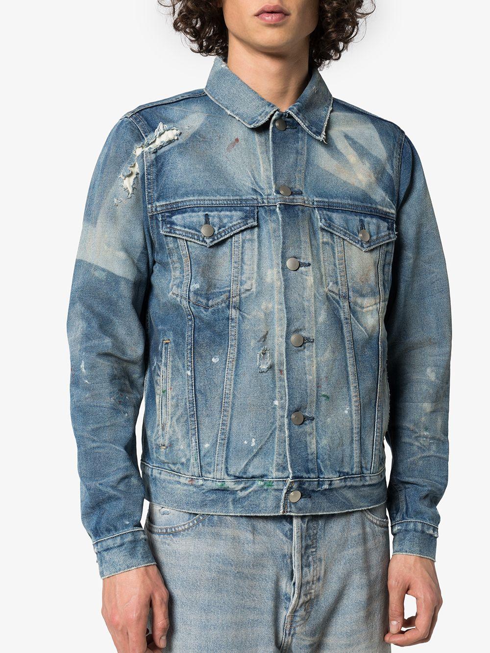John Elliott Thumper Distressed Denim Jacket in Blue for Men - Save 4% ...