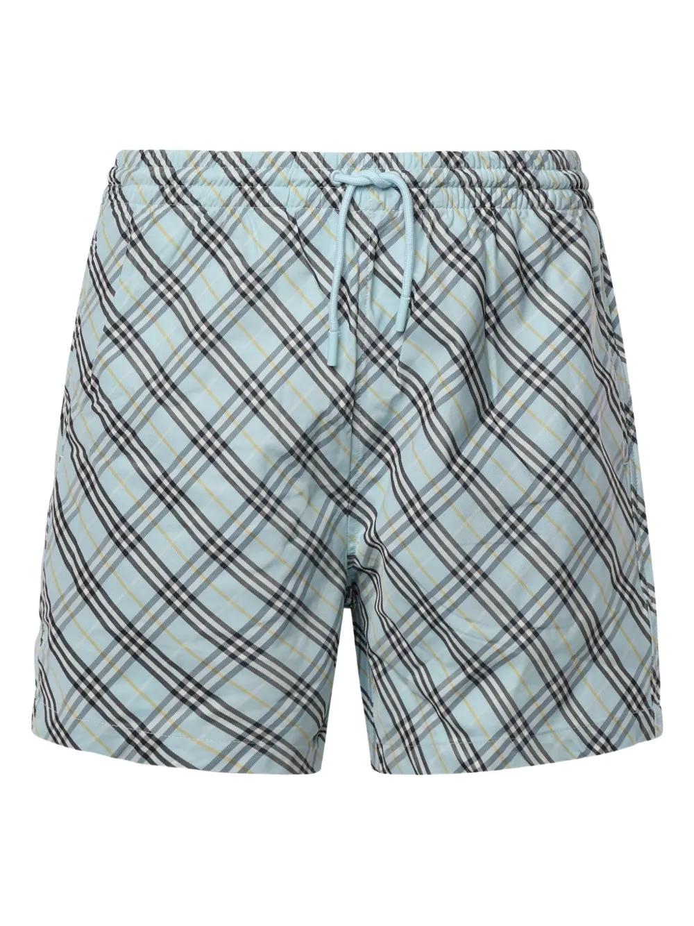Farfetch Burberry Men Swim Shorts Burberry Check-print Drawstring