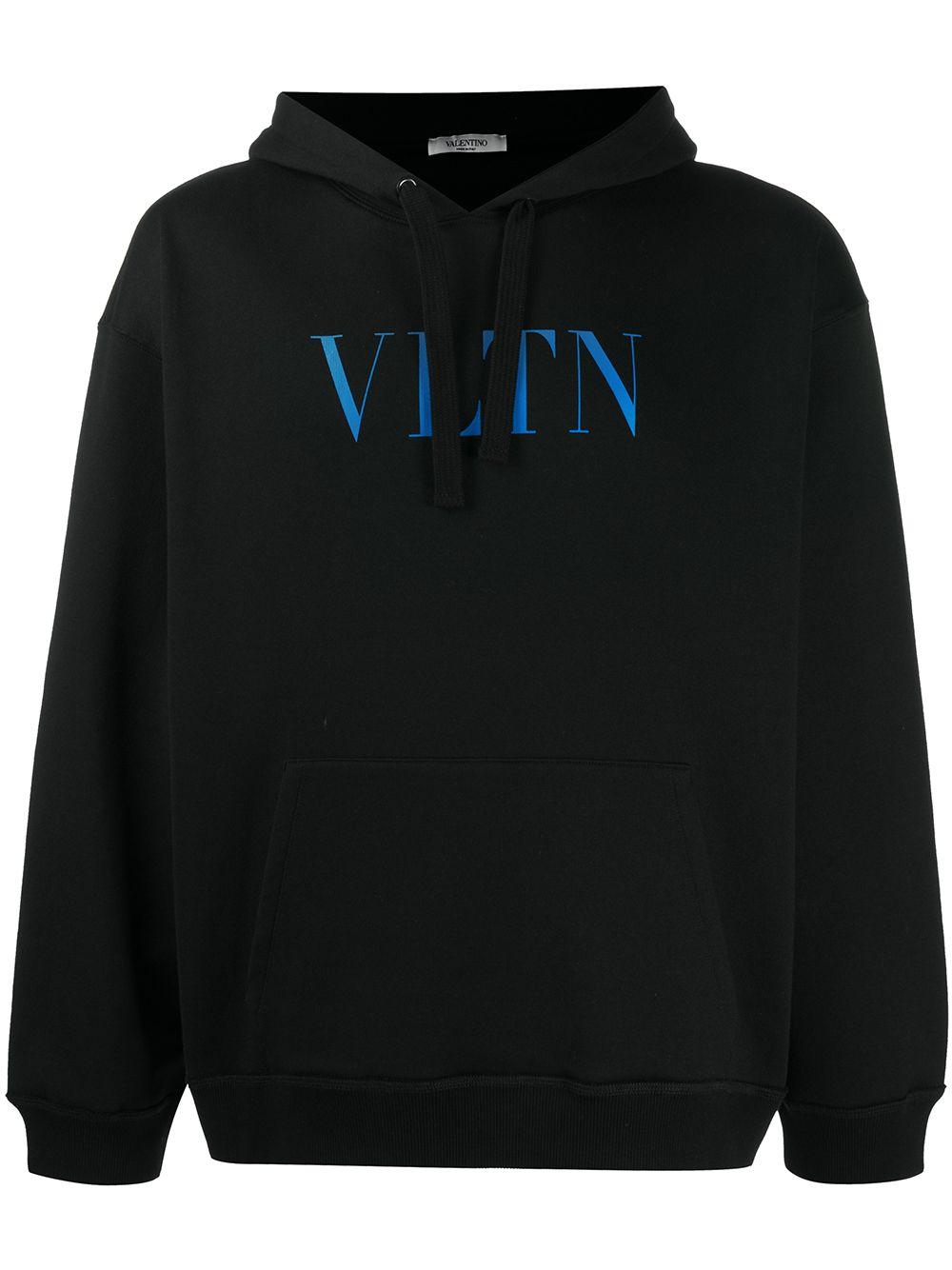 Valentino Cotton Vltn Hoodie in Black for Men - Lyst