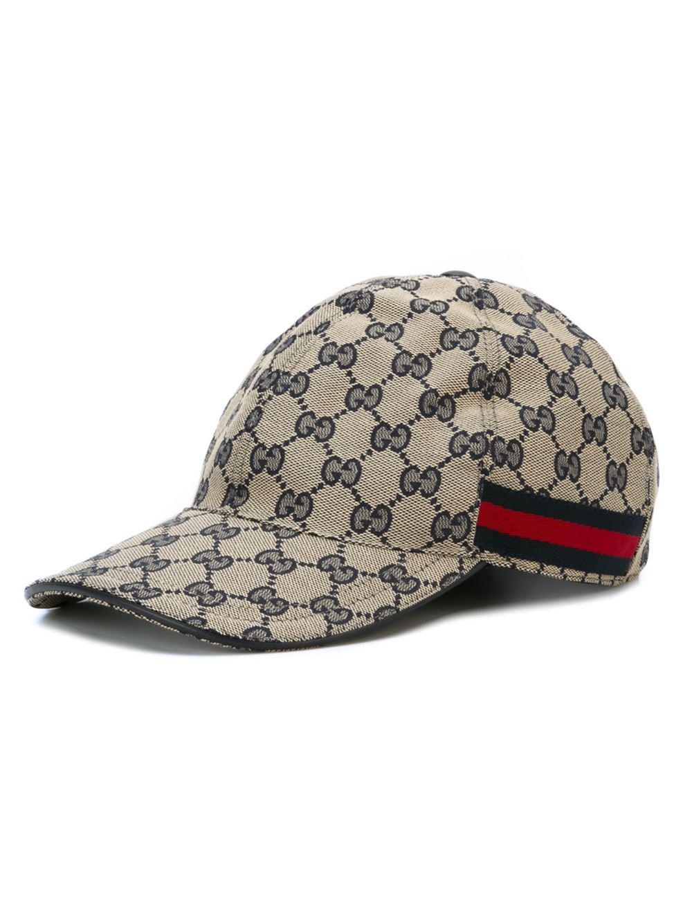 Gucci Canvas Gg' Baseball Cap With Web in Grey (Gray) for Men - Lyst