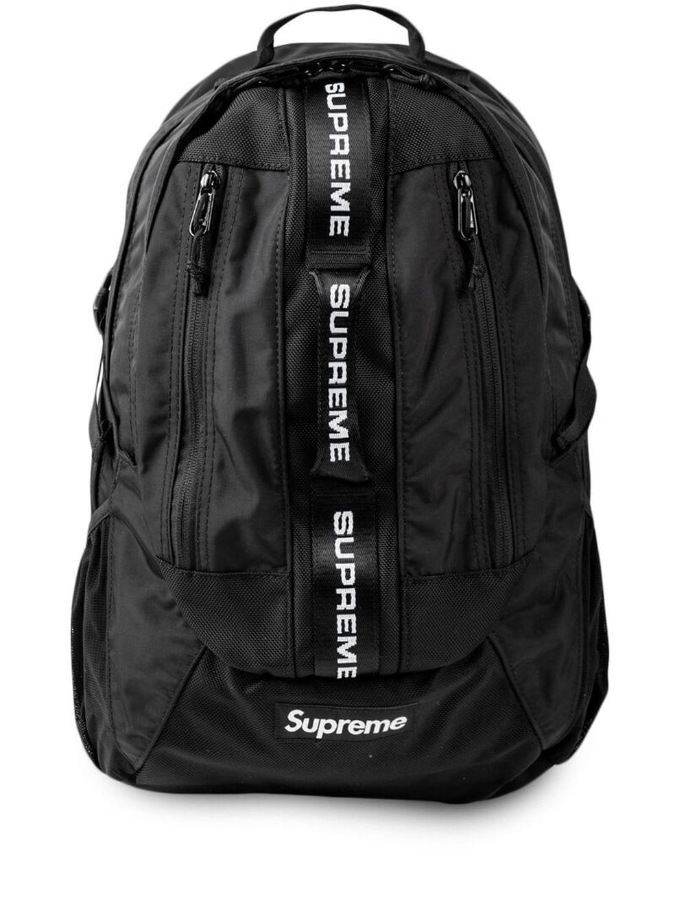 Supreme Logo Strap Backpack in Black Lyst UK