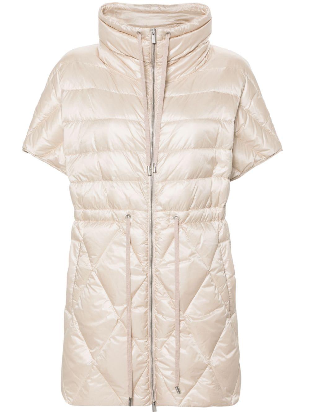 Peserico quilted zip-up gilet - White