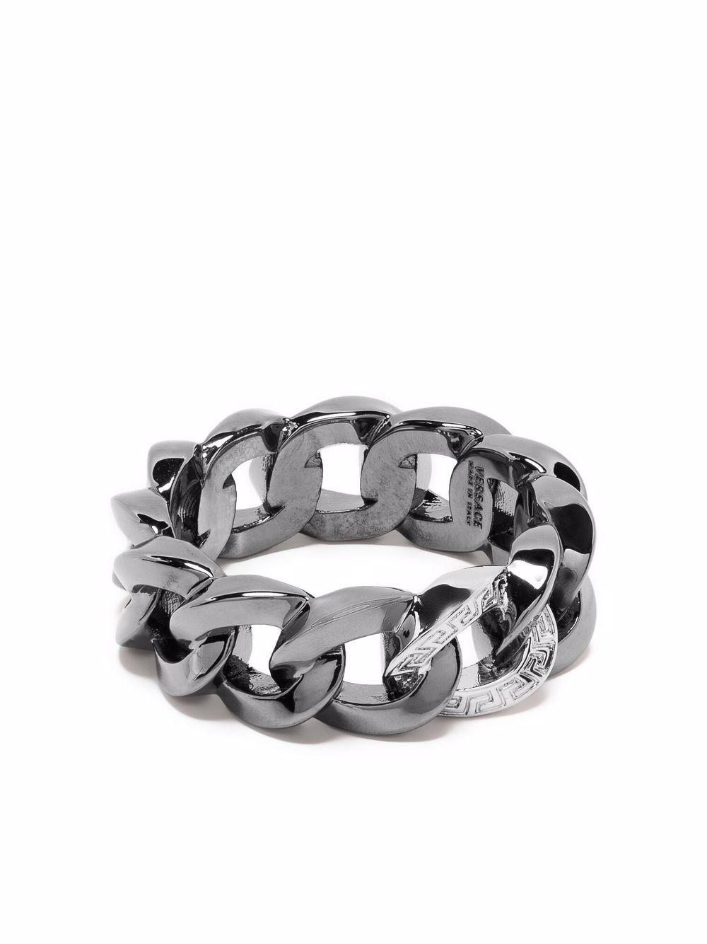 dynastie verachten Andrew Halliday Versace Chain-link Detail Ring in Metallic for Men | Lyst