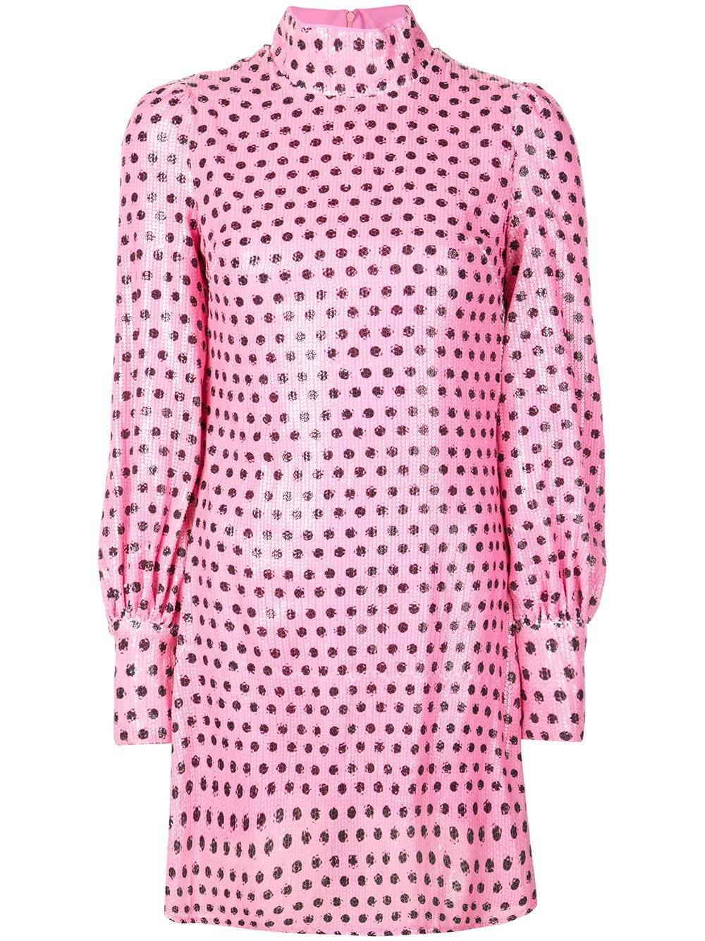 Olivia Rubin Melissa Polka-dot Sequin Mini Dress in Pink - Save 60% - Lyst