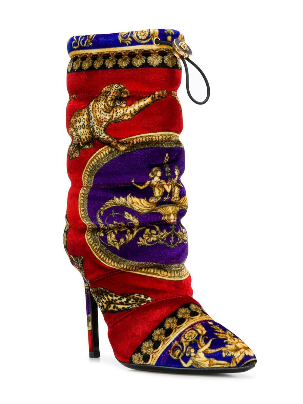 versace red boots