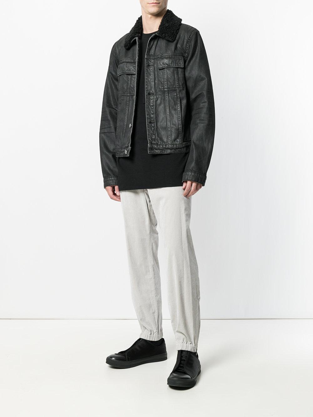 Cotton Sherpa Collar Trucker Jacket 
