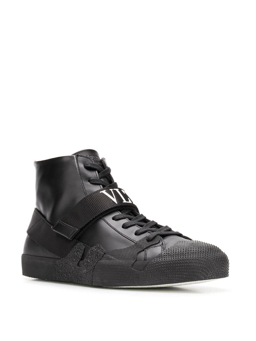 Valentino Leather Valentino Garavani Vltn Hi-top Sneakers in Black for ...