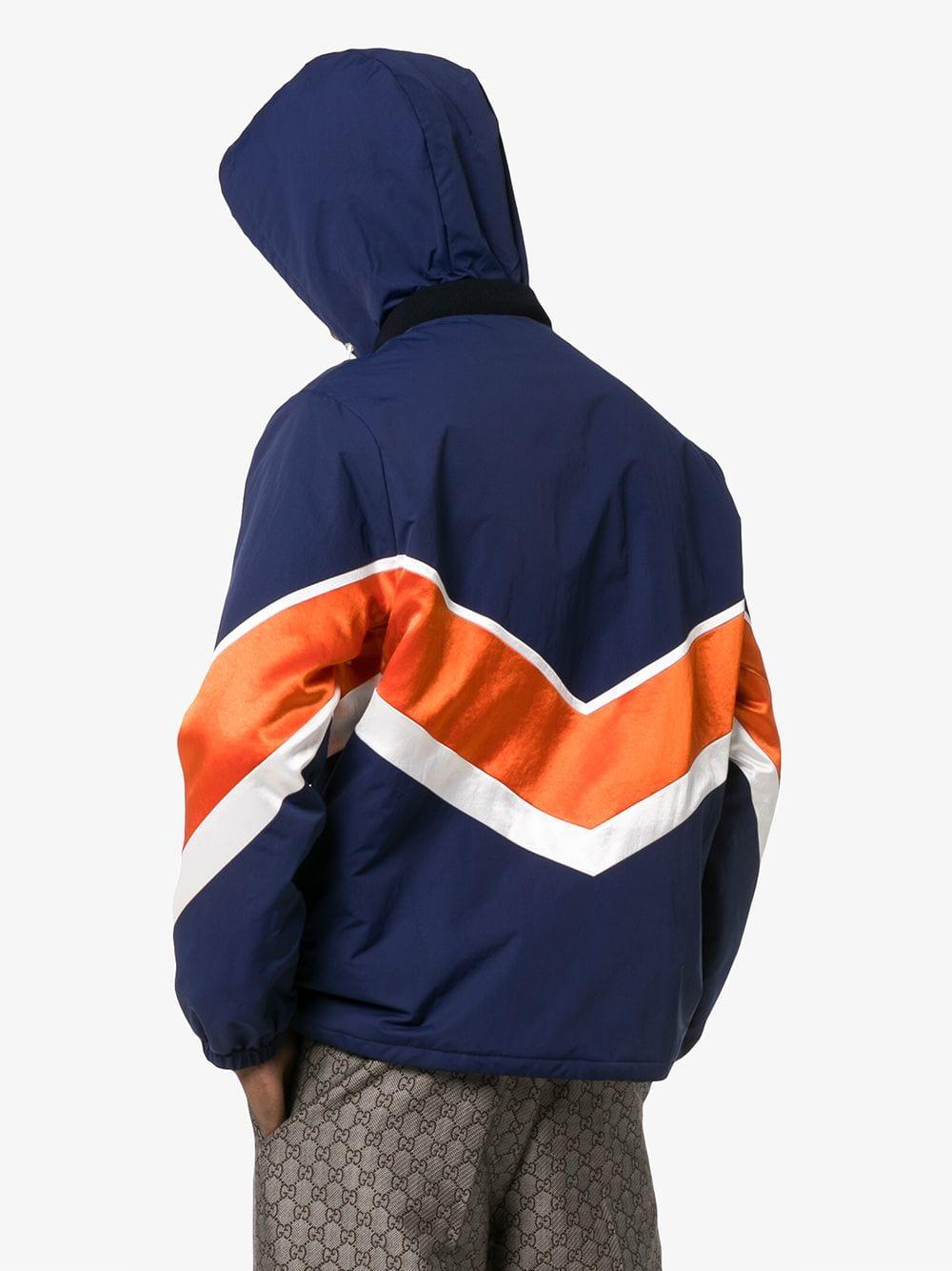 nylon jacket with gucci game patch