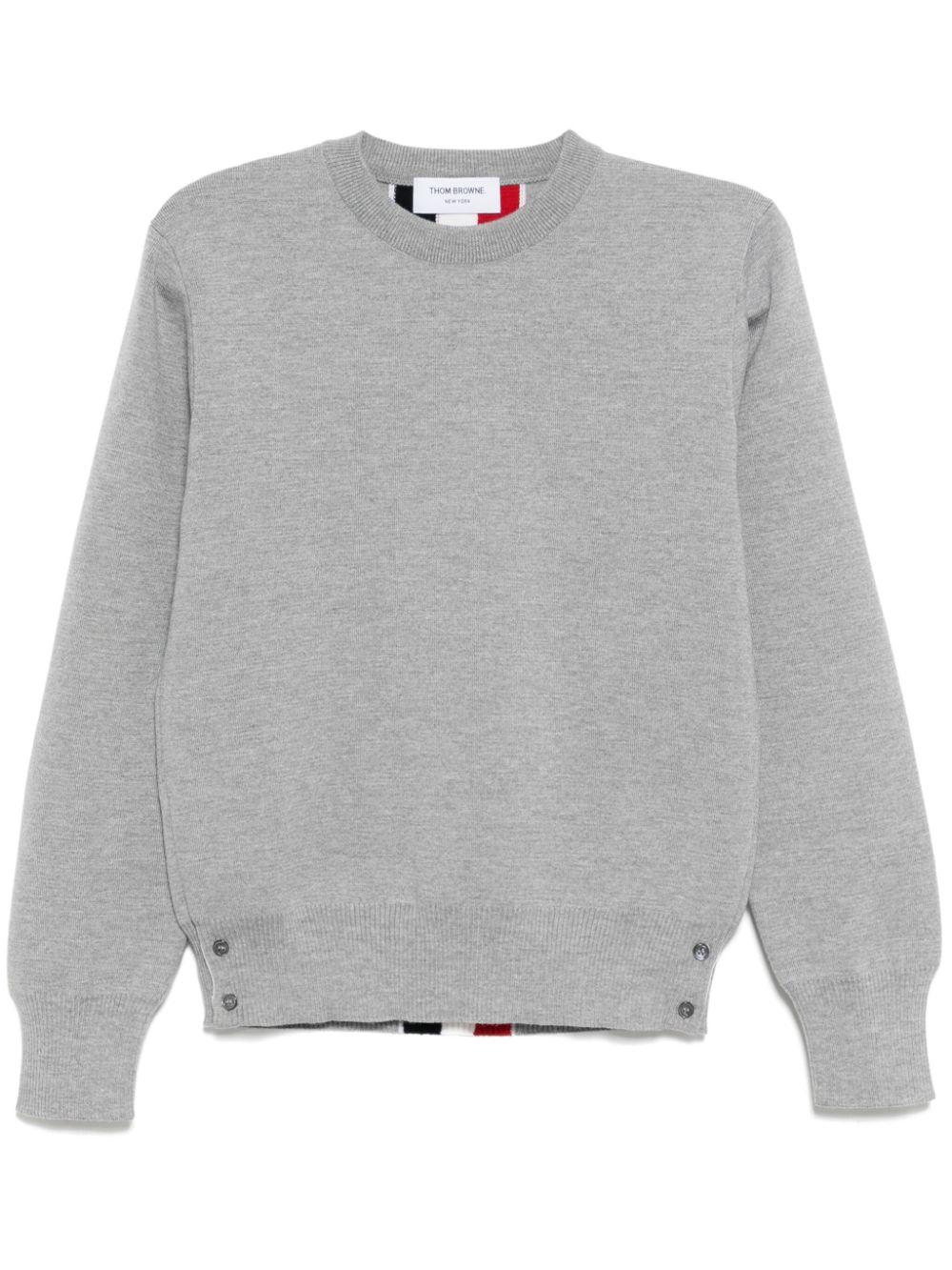 THOMBROWNE トムブラウン グレー ニット セーター THOMBROWNE トムブラウン グレー ニット セーター