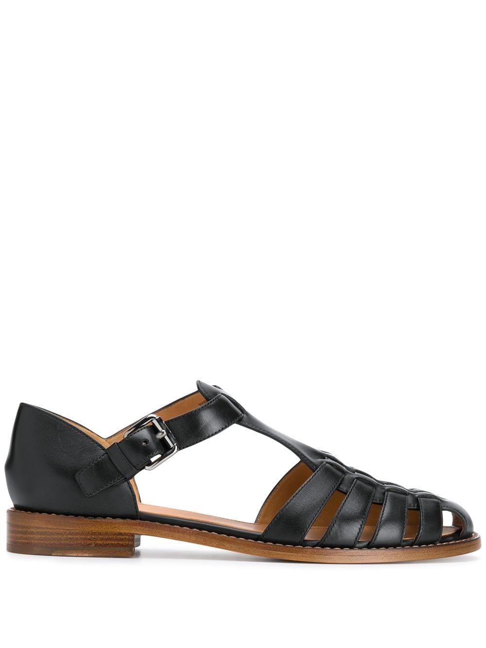 Church's Kelsey Leather Sandals in Black - Lyst