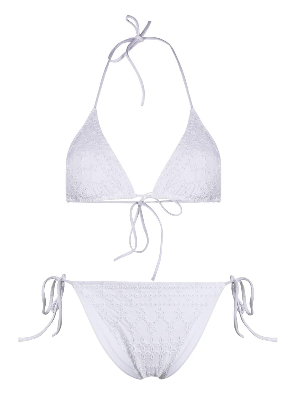 Ermanno Scervino Macramé-detailing Bikini Set in White | Lyst