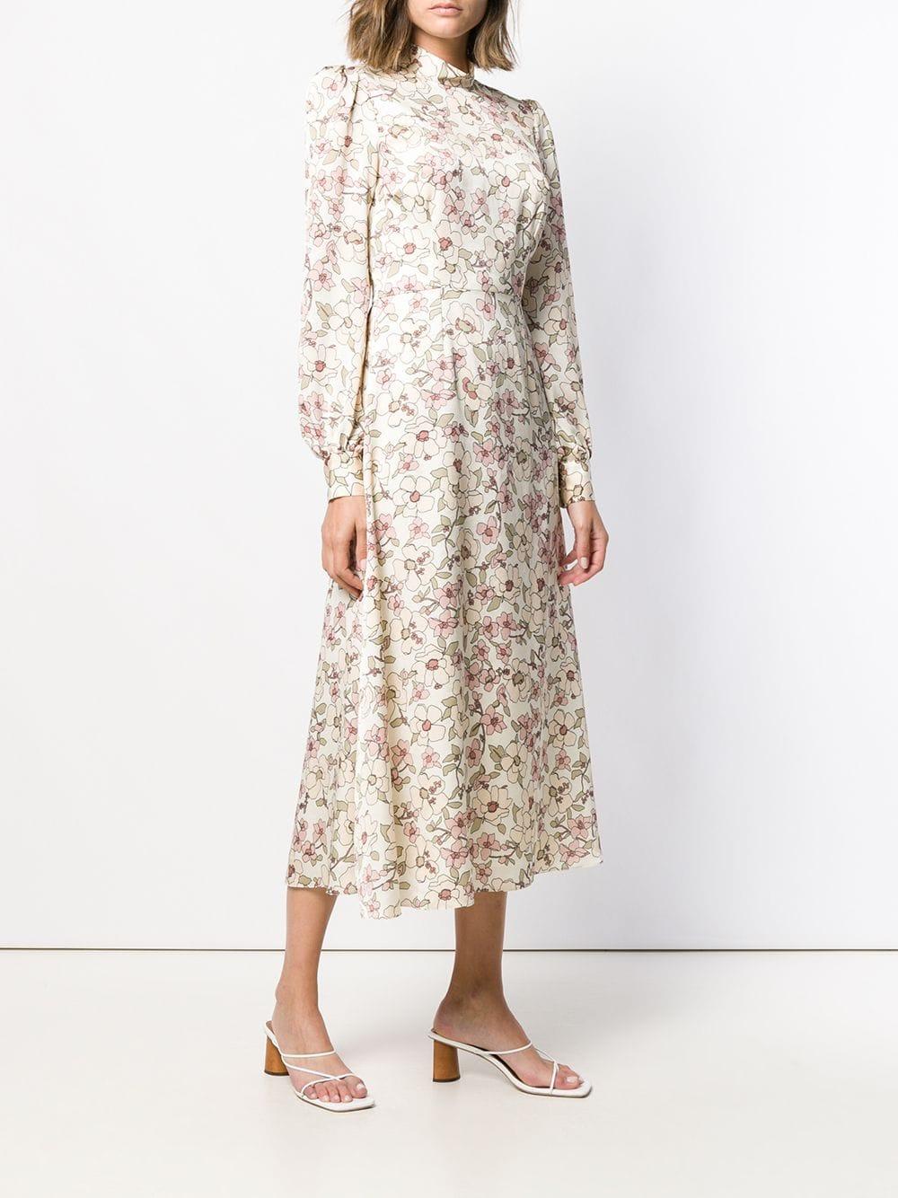 Goat Synthetic Goldfinch Floral Print Dress in Natural - Lyst