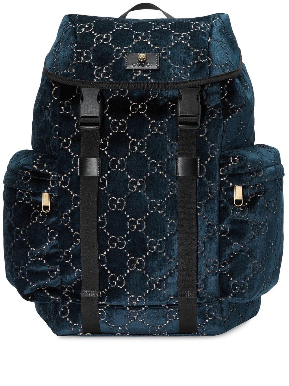 small gg velvet backpack