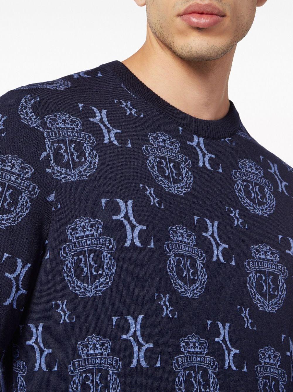 Full monogram jacquard crew sale neck