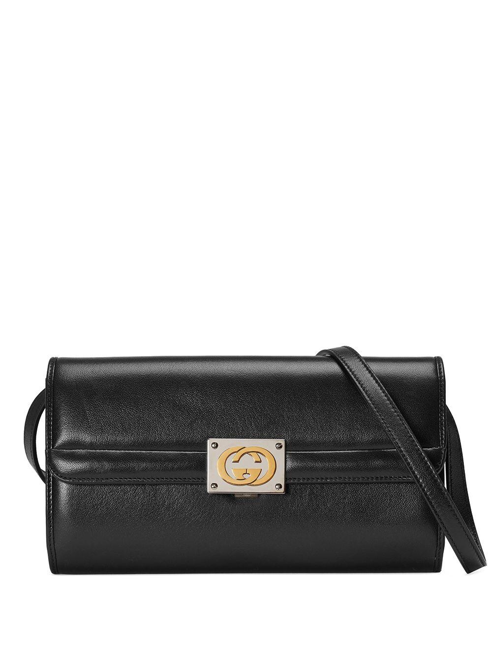 SALE! NWT Gucci Linea Matisse black leather small shoulder bag. Rtl $1980