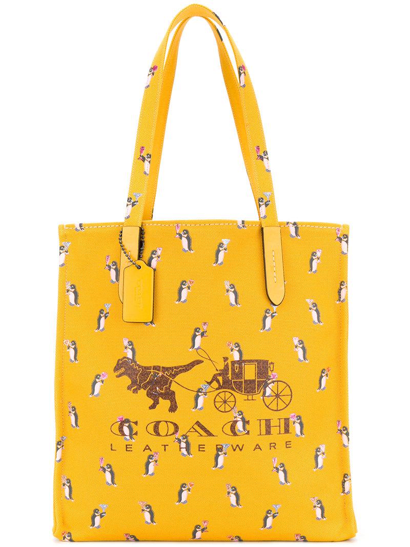 coach tote bag yellow