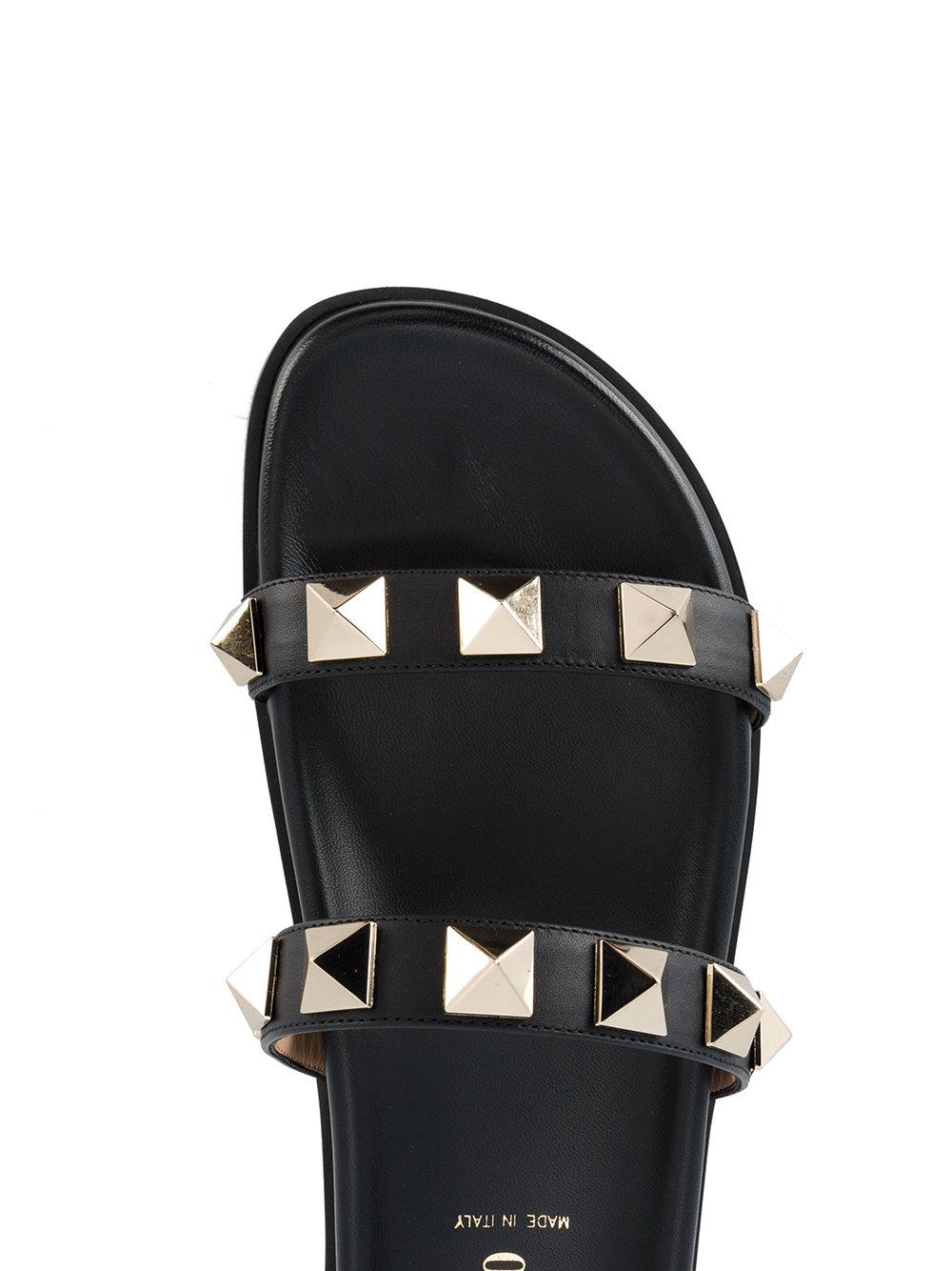 valentino macro stud slides