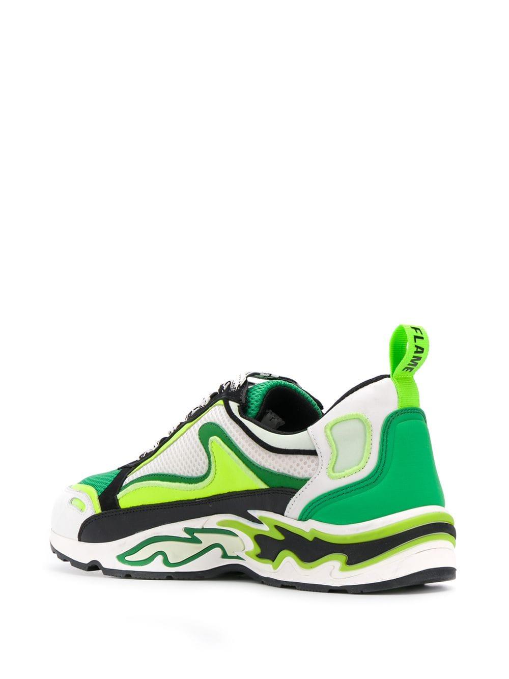 Sandro Flame Sneakers in Green | Lyst
