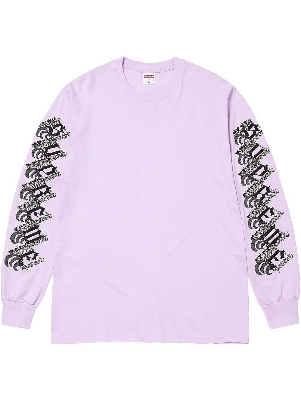 supreme long T shirt purple 紫 L Supreme Box Logo L/S Tee Purple Men's - FW20 - US