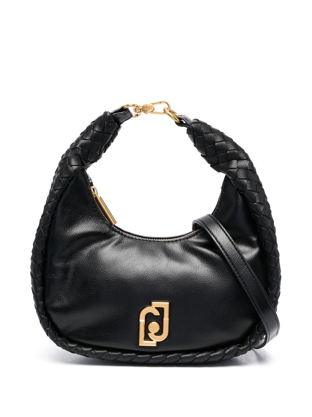 Liu Jo Braided Faux-leather Shoulder Bag in Black | Lyst