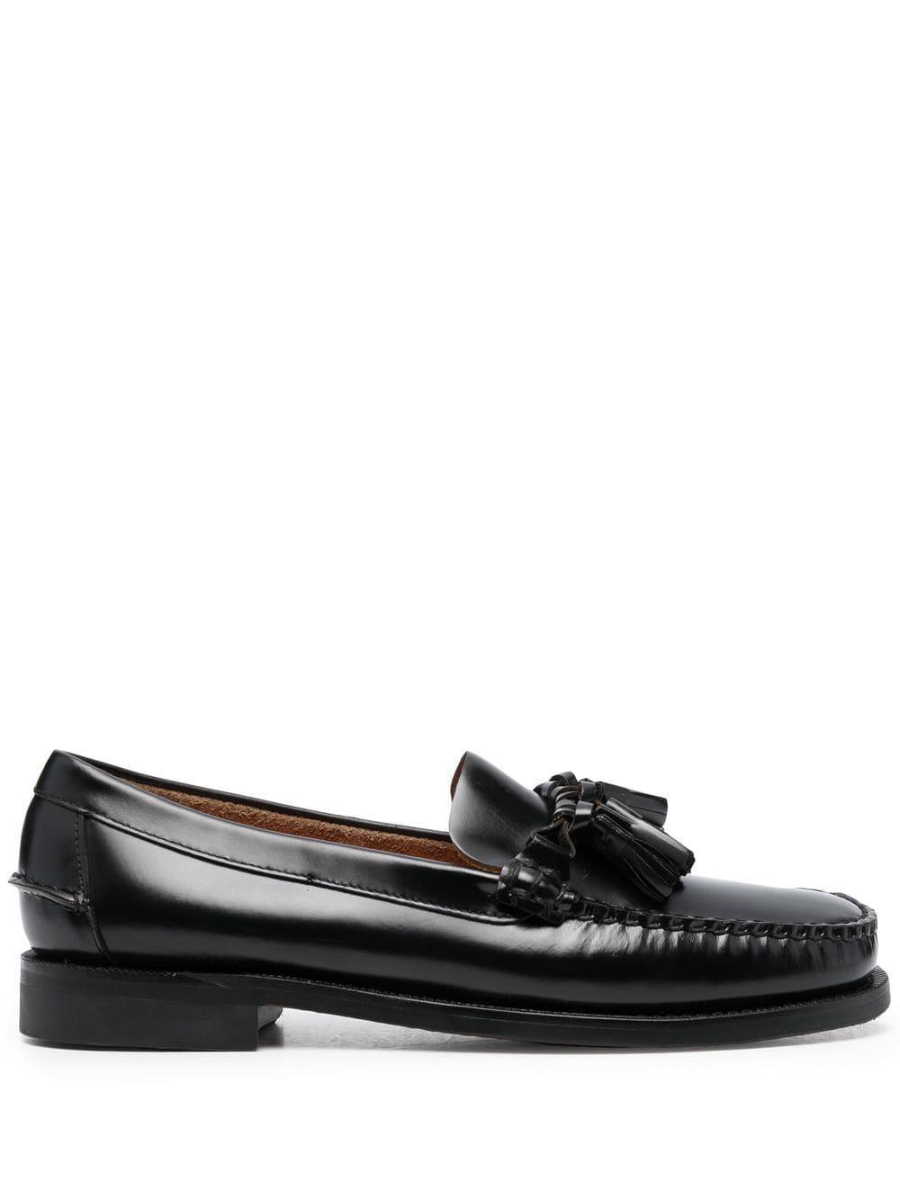 Sebago Tassel-trim Leather Loafers in Black for Men | Lyst