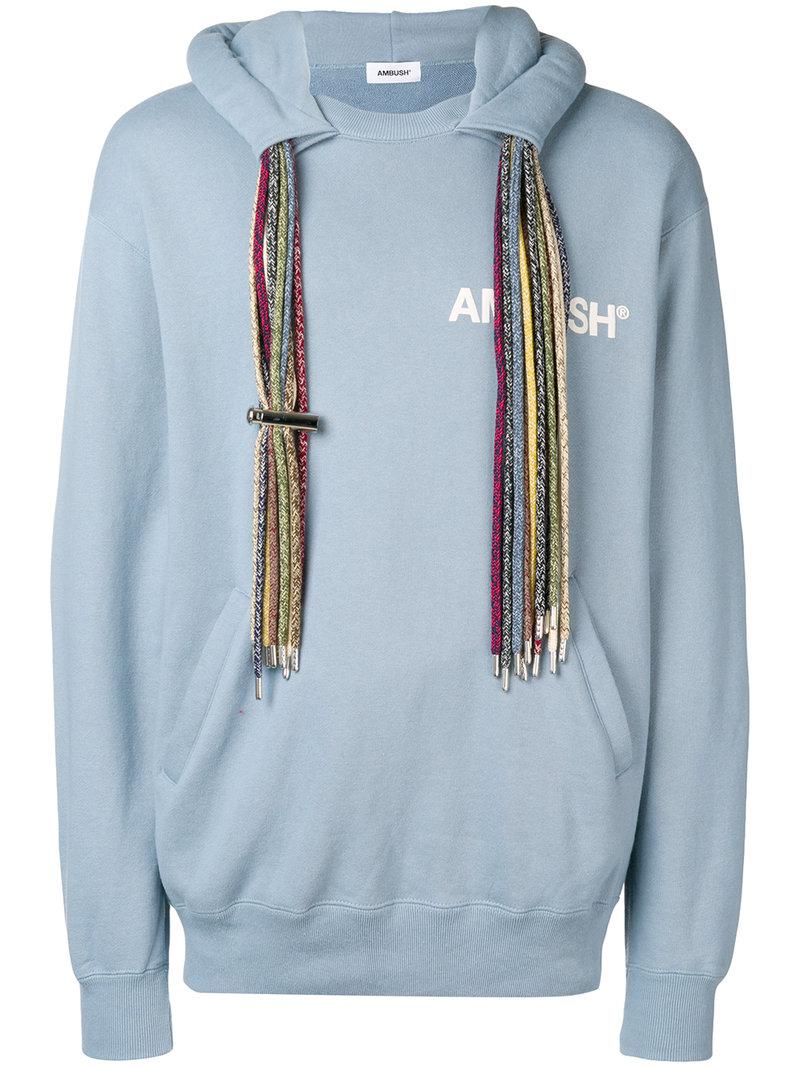 Ambush Multiple String Tie Hoodie in Blue for Men | Lyst