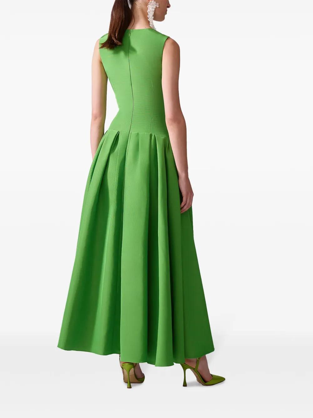 Carolina Herrera Sleeveless Maxi Dress in Green | Lyst