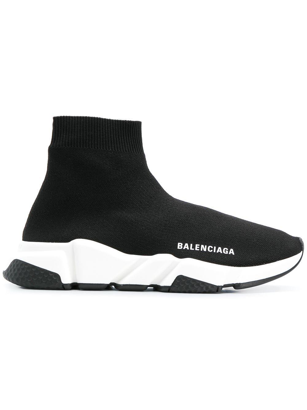 Balenciaga Speed Knitted Sneakers in Black - Save 12% - Lyst