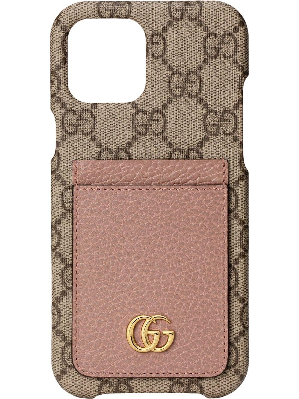 iPhone 12 Pro Max GUCCI Text-Printed Guarding Back Case - ShoppCart