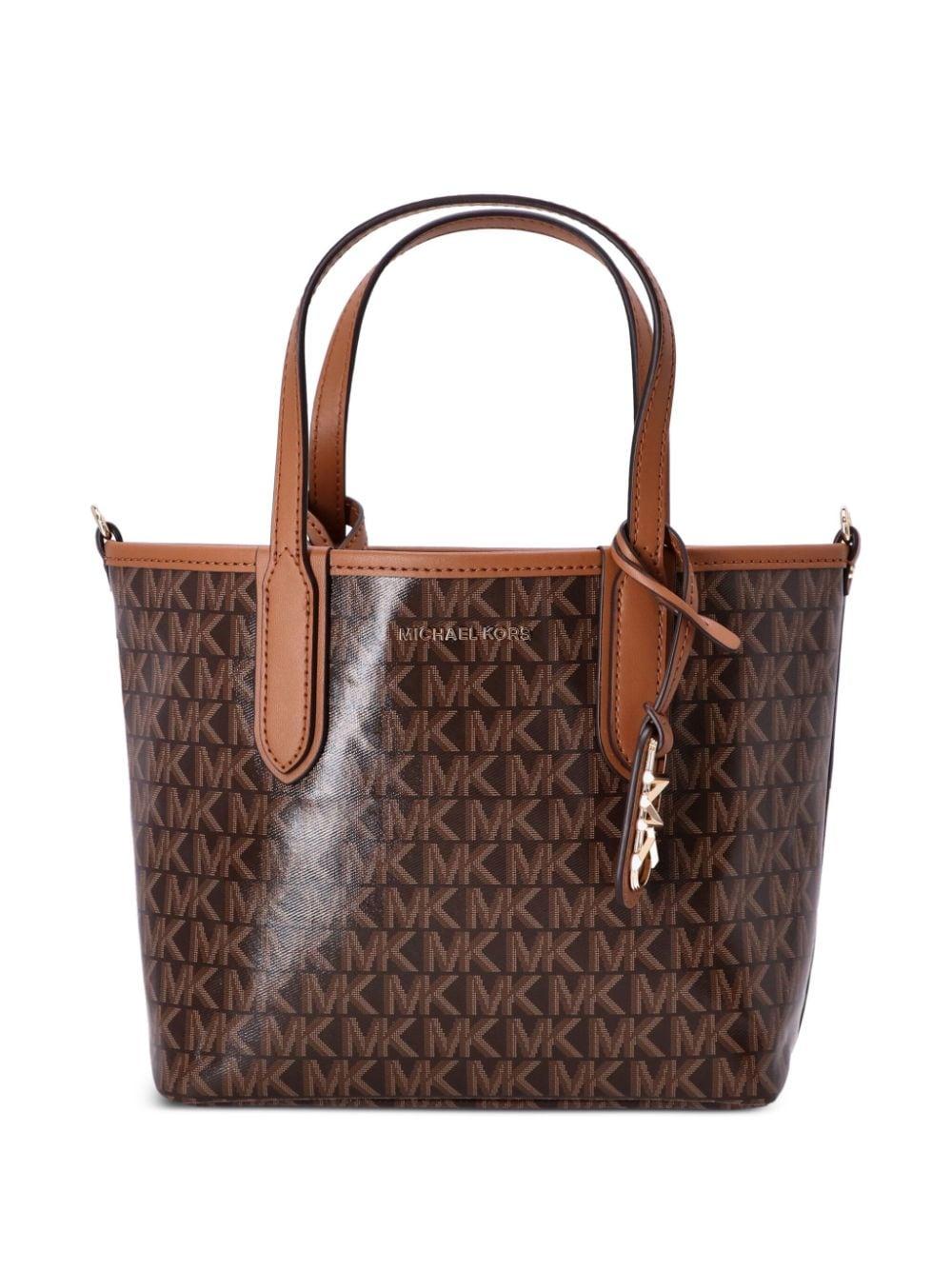 MICHAEL Michael Kors Small Logo print Canvas Tote Bag in Brown