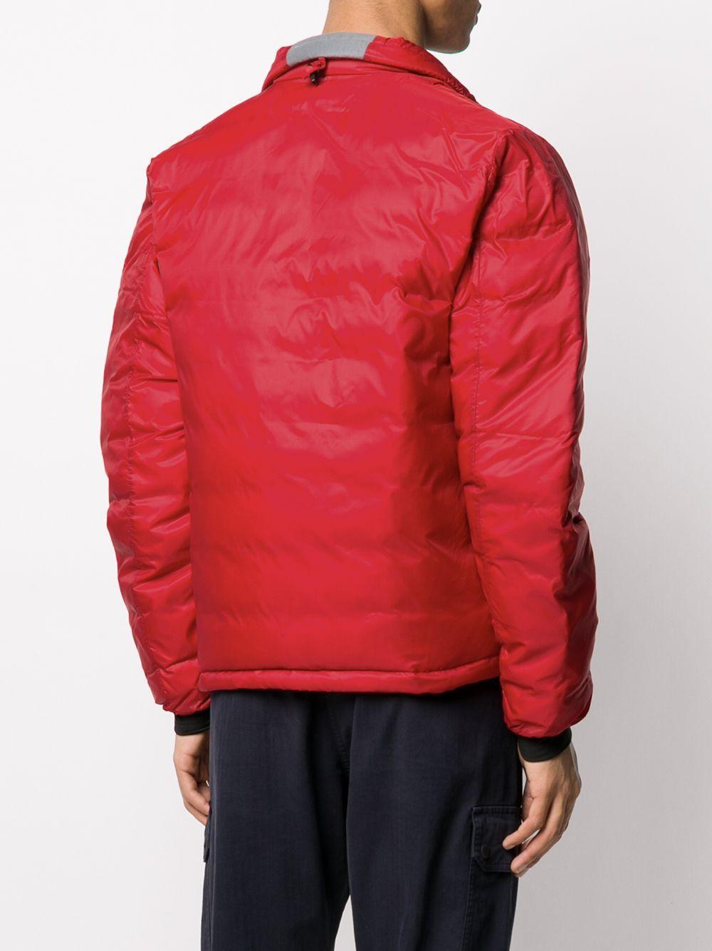 Canada Goose Goose Lodge Hoody Down Jacket in Red for Men | Lyst