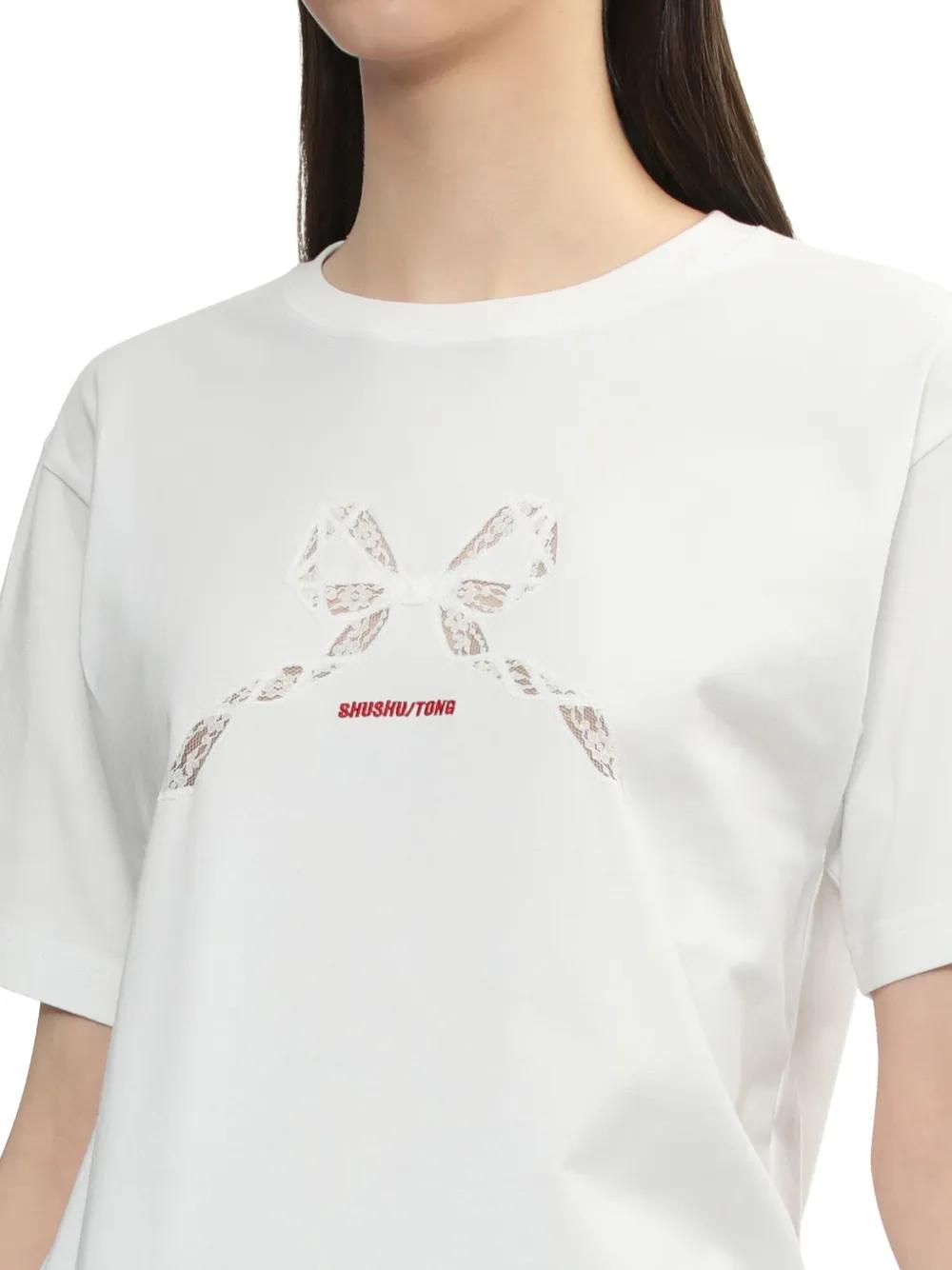【Shushu/Tong】ホワイト 3D リボン ショート Tシャツ SHUSHU TONG | 3D short T-shirt 即日配送可能 - メルカリ