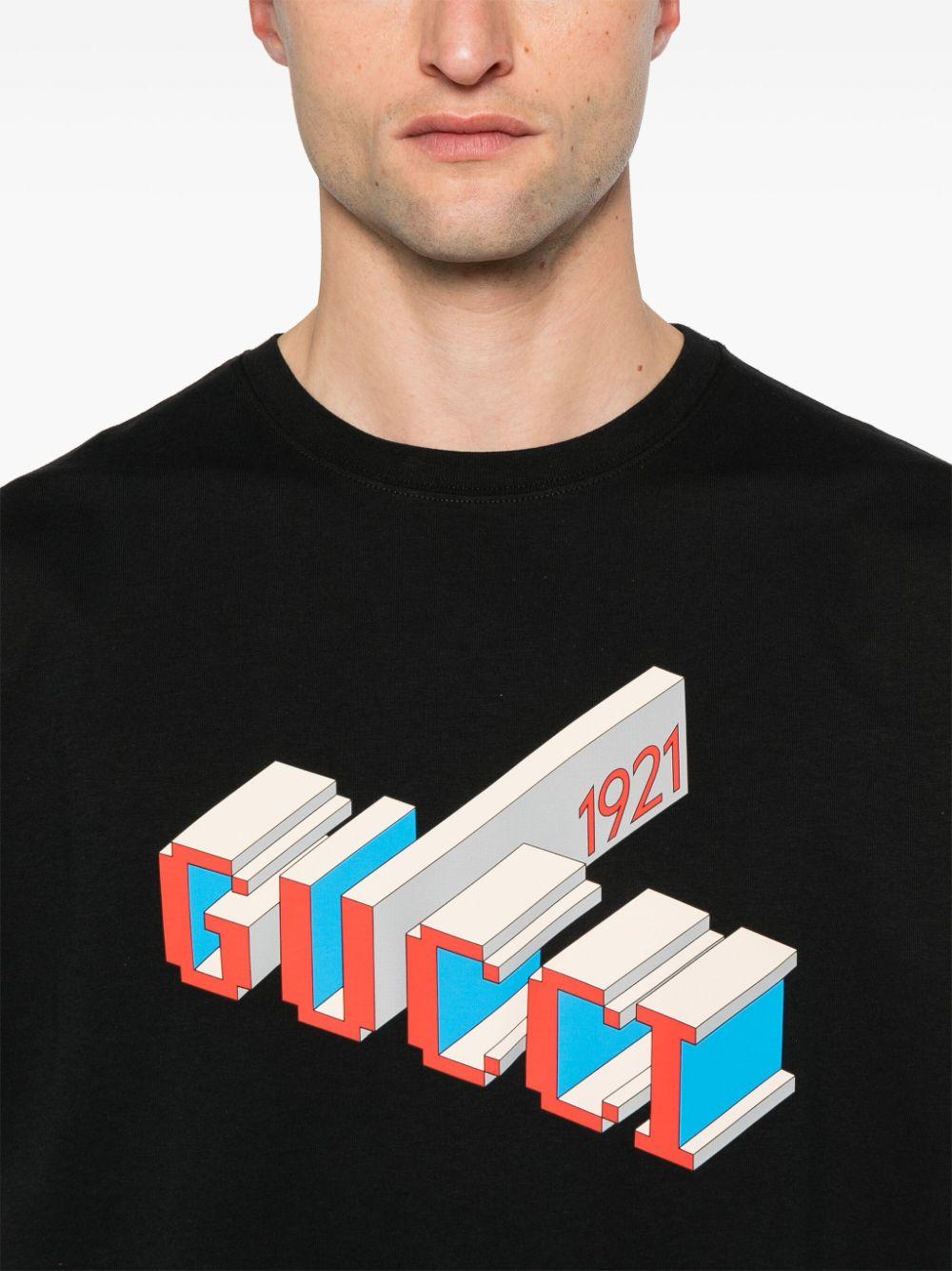 Gucci 3d 1921-print T-shirt in Blue for Men | Lyst