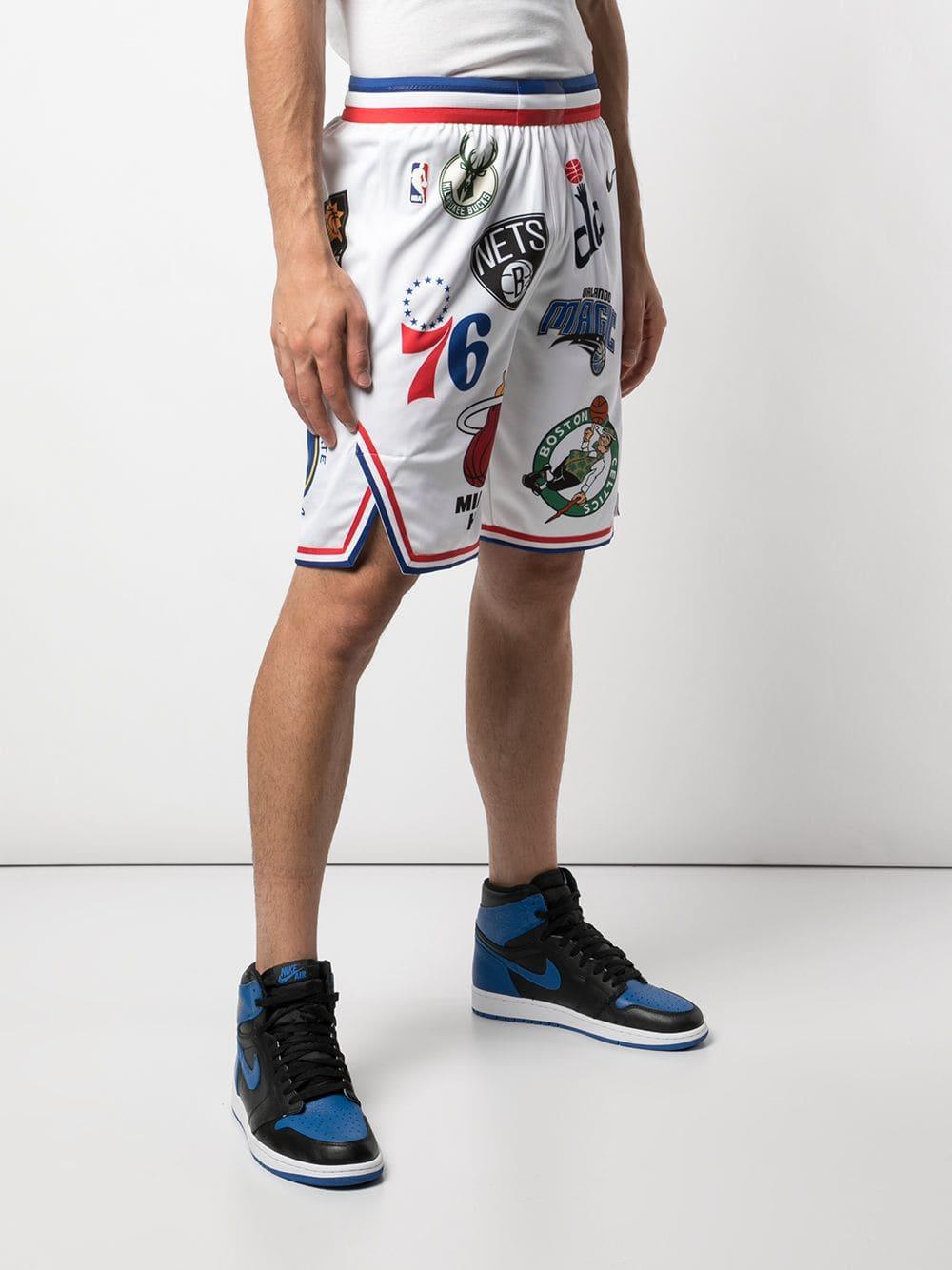 Supreme Synthetic Nike/nba Basketball Shorts in White for Men - Lyst