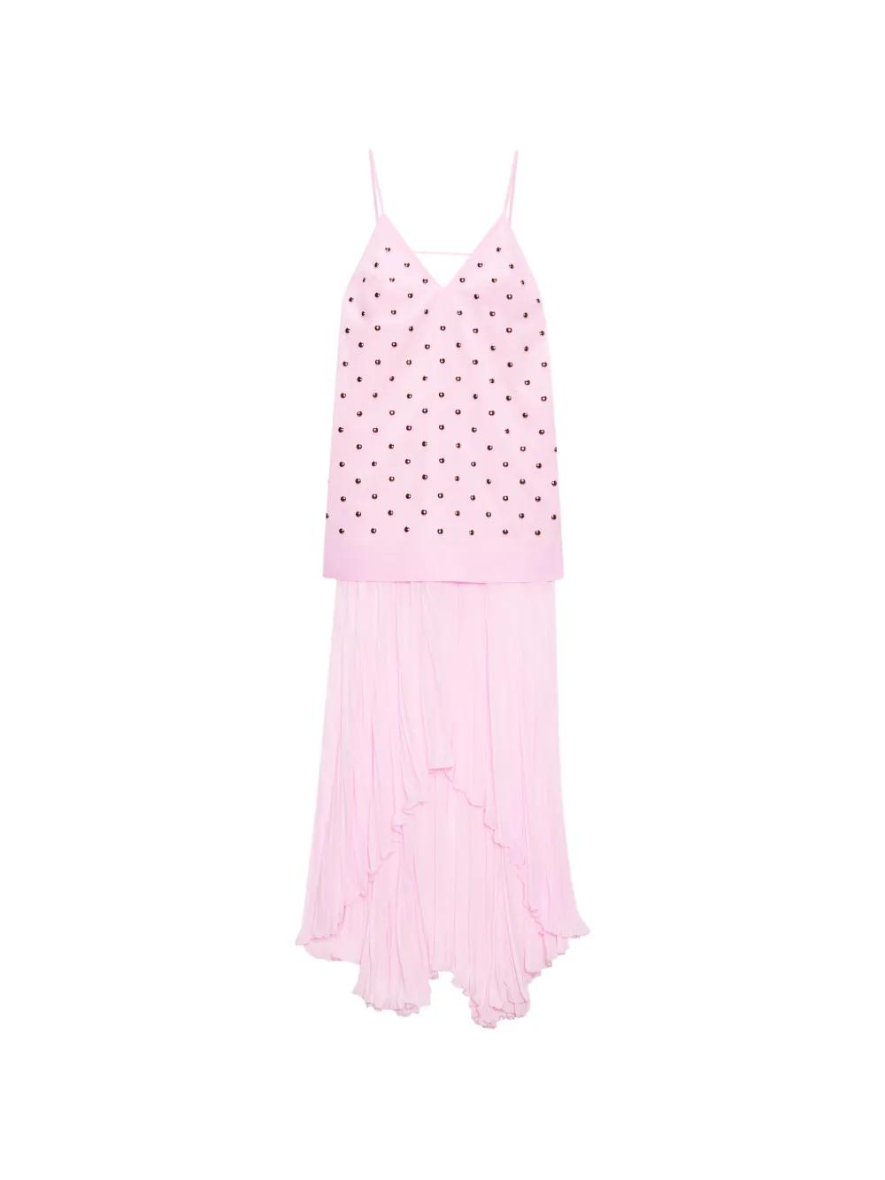 msgm pink ruffle dress MSGM Girls Ruffle Dress in Pink 14 Yrs