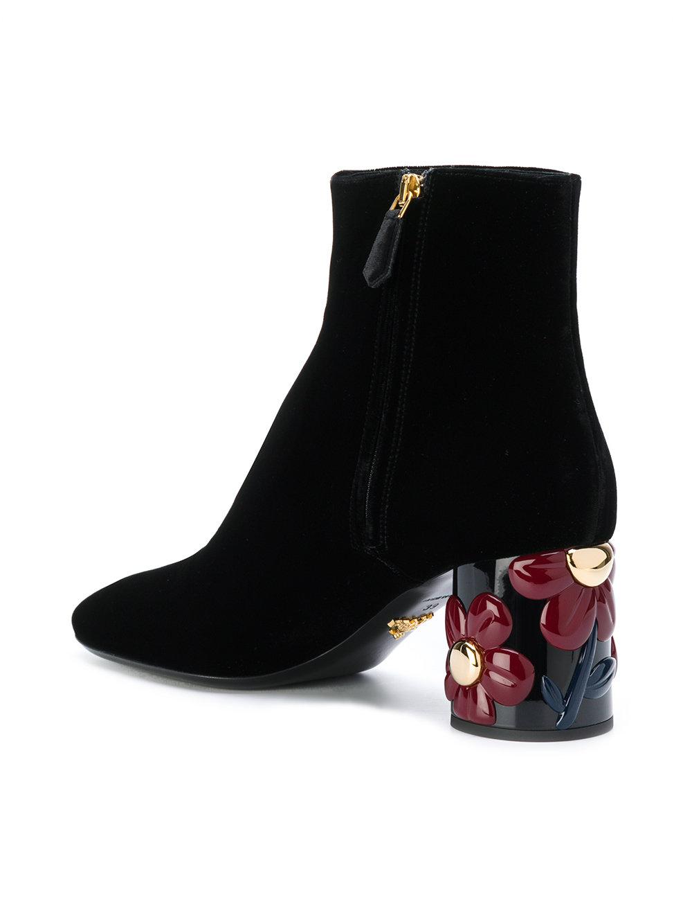 flower ankle boots