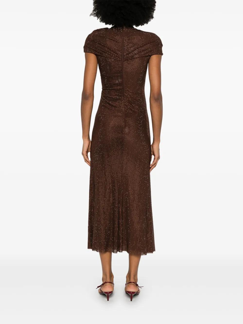 self portrait burgundy rhinestone mesh cut out midi dress Burgundy Rhinestone Mesh Cut Out Midi Dress  self-portrait-US