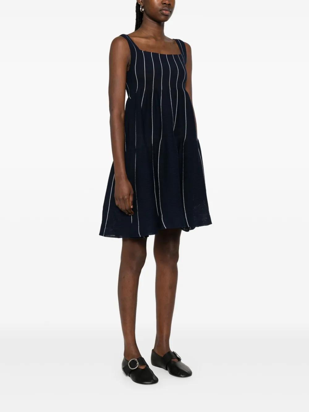 CASCADES SLEEVELESS TIERED MINI DRESS