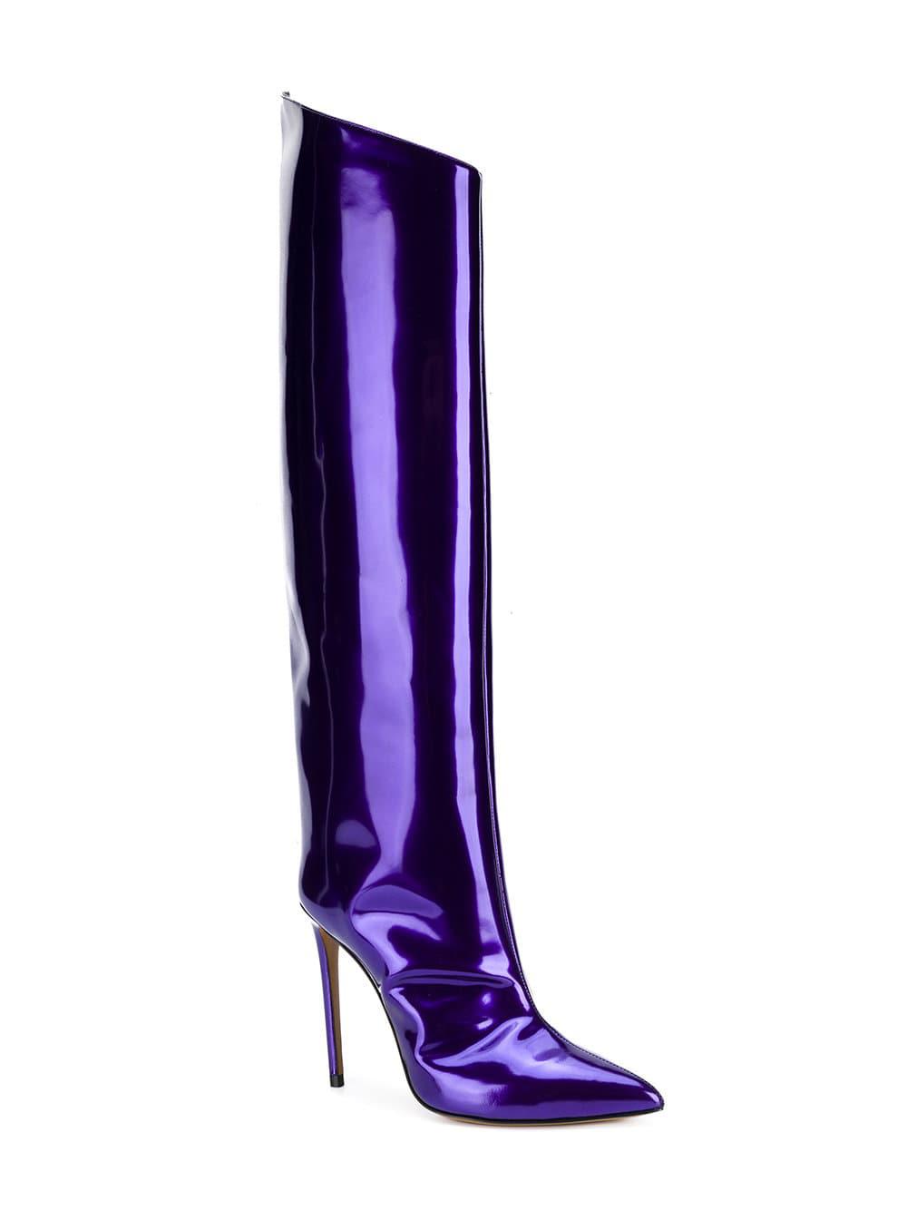 Alexandre Vauthier Alex Knee Length Boots in Purple | Lyst