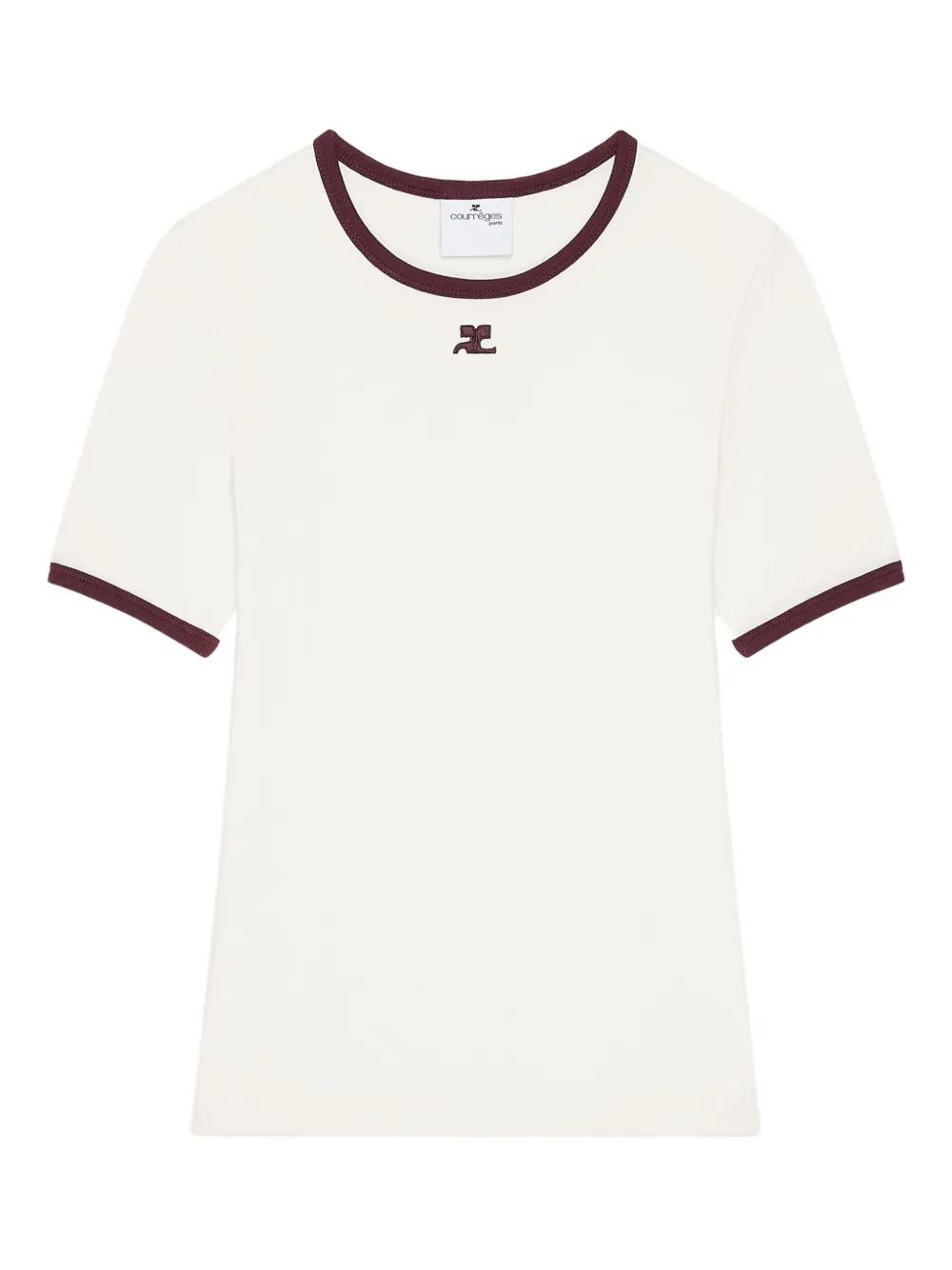 Tシャツ・カットソー COURREGES Women Tops 424JTS159JS0175 0001 White T-Shirts Women - courrèges (クレージュ)