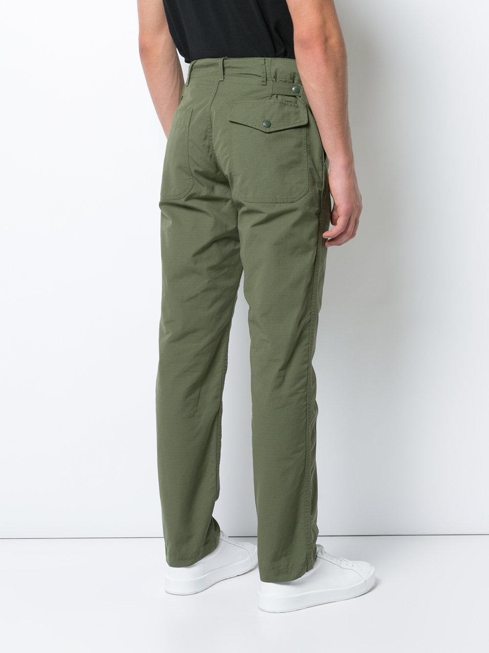 Lyst - Engineered Garments Straight Trousers in Green for Men