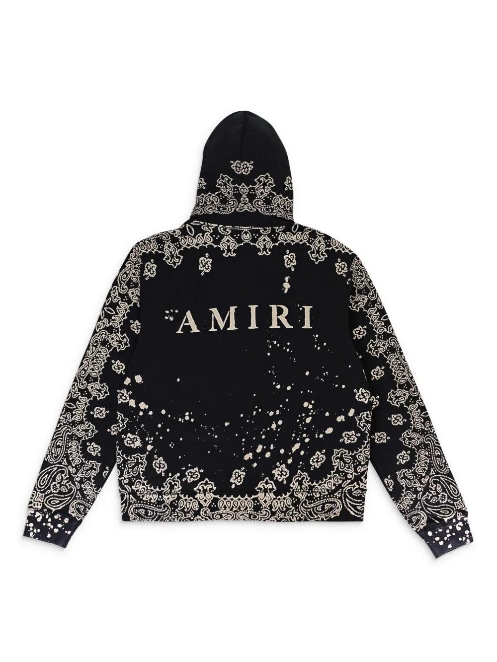 Amiri Bandana-Print Hoodie in Black for Men | Lyst
