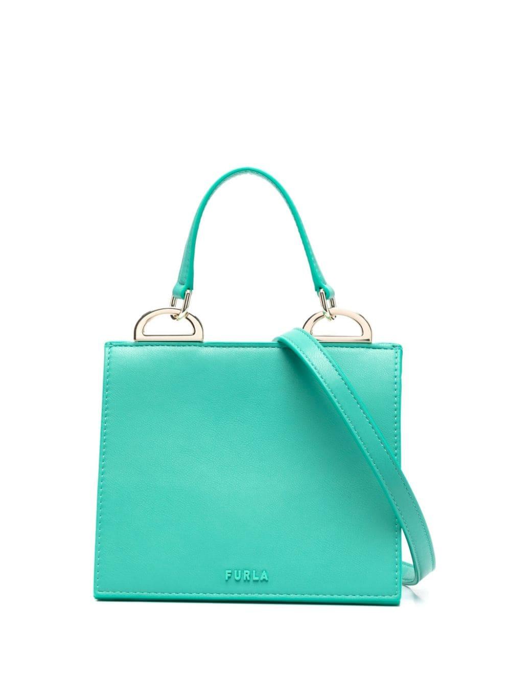 Furla Emma S Leather Tote Bag in Blue | Lyst
