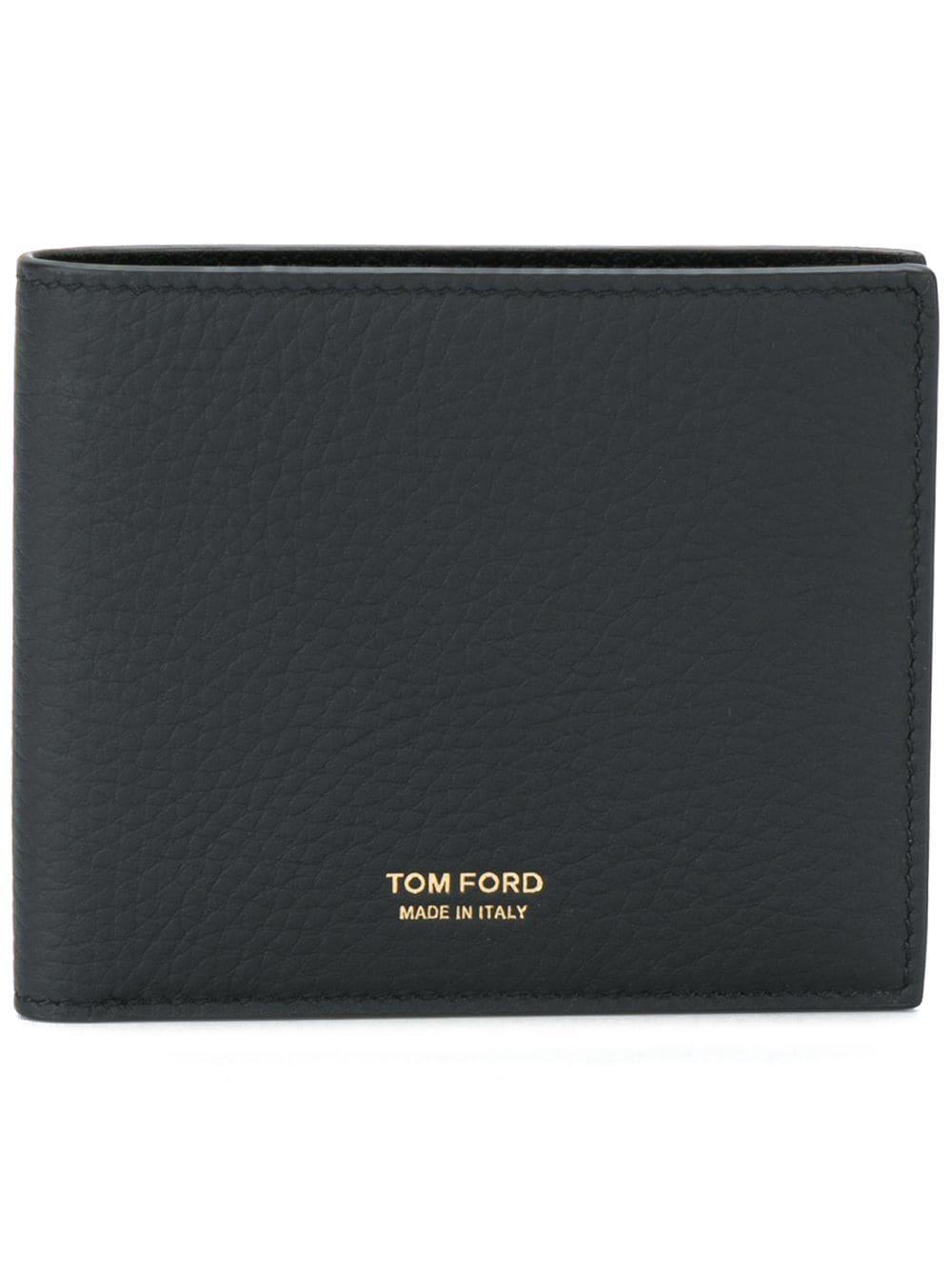 Tom Ford Leather T Bifold Wallet in Black for Men - Lyst