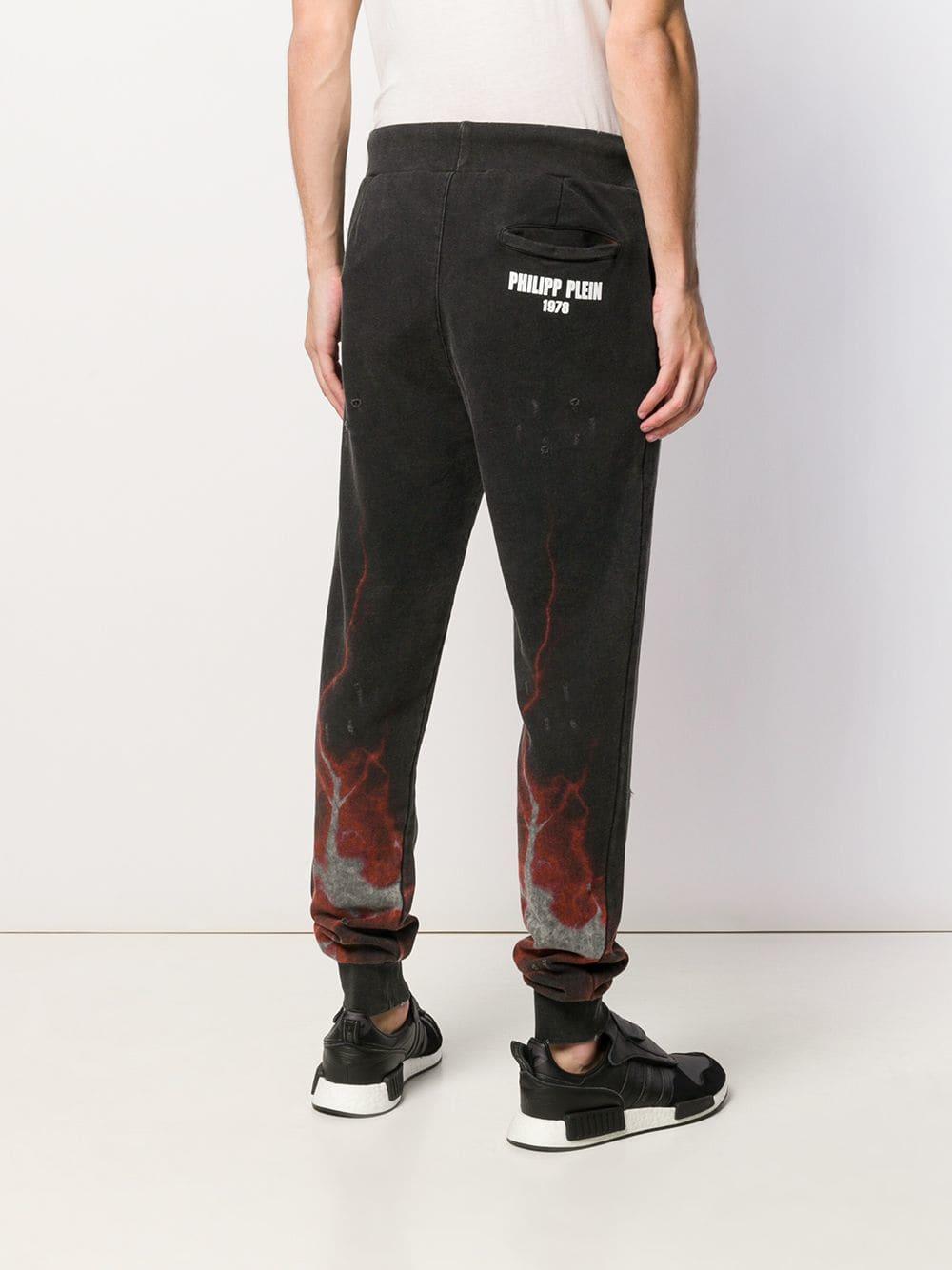 patterned track pants